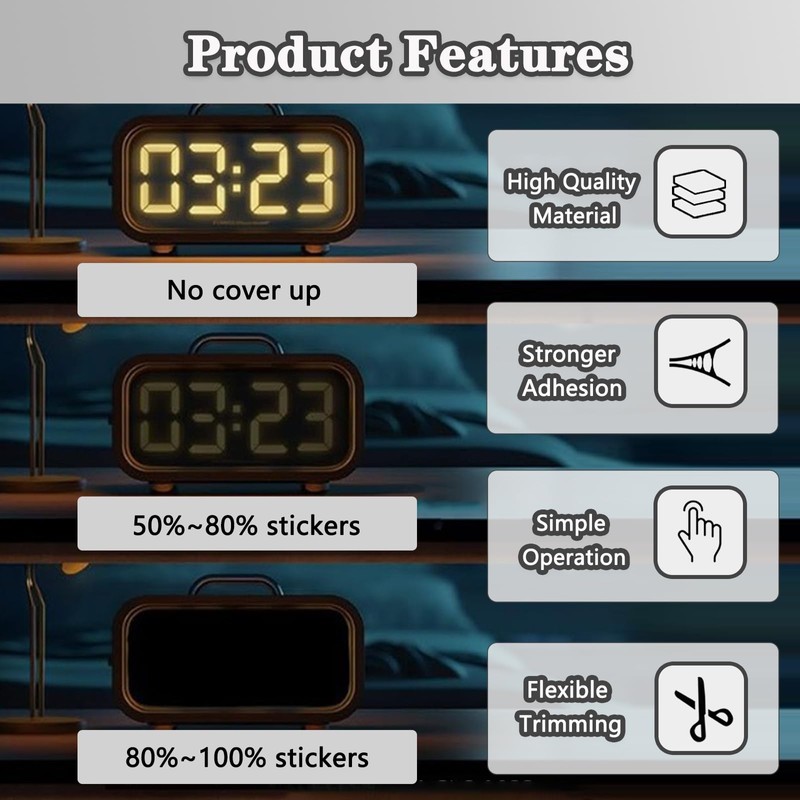 LED Light Blocking Stickers, Blackout Stickers Light Dimming Stickers for