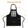TRADFORE Funny Chef Apron BBQ Aprons with Pockets for Grilling