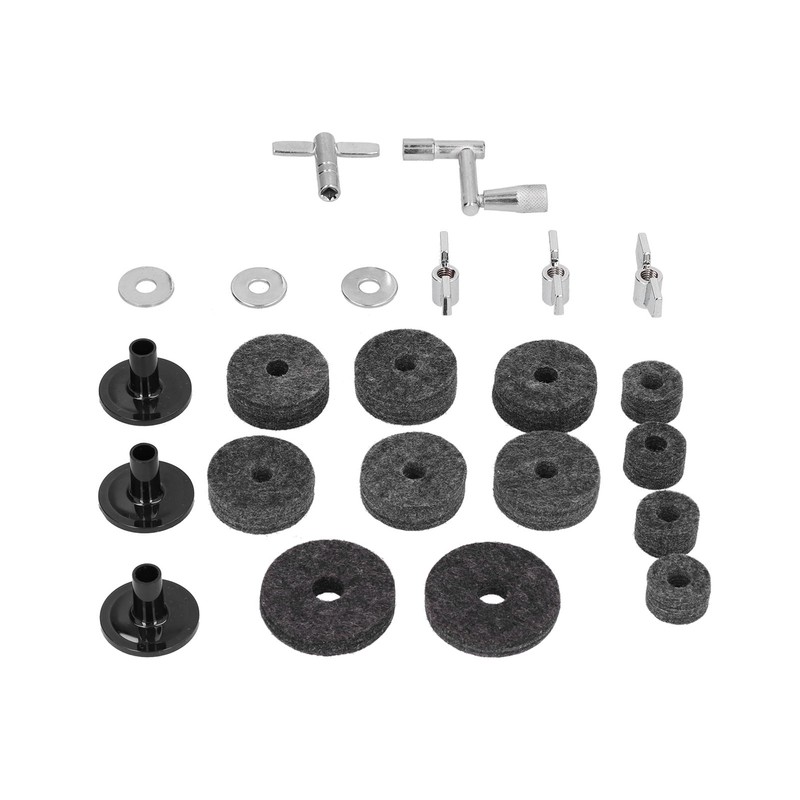 23Pcs Cymbal Felts Sets Stent Tube Clutch Wing Nuts Washer