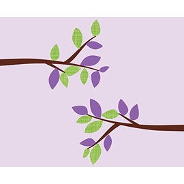 Jungle Purple, Tree Decals, Purple Branch Stickers, Vinyl Branch Decal