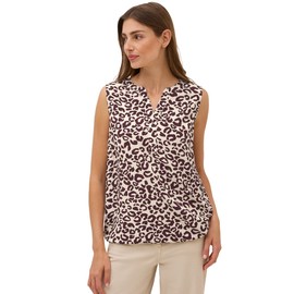 Cecil Women's Patterned Blouse Top, Mulberry Red