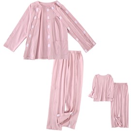 AUSTYLCO Patient Pajamas for Women Hospital Gowns Bedridden Patient Clothing,Comfortable Tear Away Adaptive Clothing, Pink, X-Large