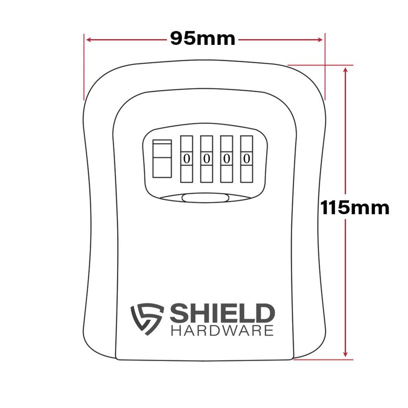 Key Safe Combination Lock Box - Wall Mounted Heavy Duty