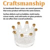 LOLYSIC 6 Pack Votive Candle Holders, Crown Glass Tealight Candle