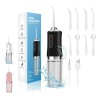 Irrigador Bucal Limpiador Dientes Portatil Boquillas Negro