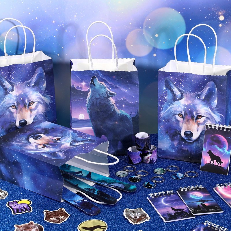 Abbylike 48 Pcs Wolf Party Favors Party Decor Birthday Supply