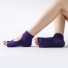 Women's Two-Toe Open-Toe Pilates Grip Socks Size/Light Gray 20ea
