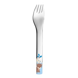 Puresigns Ergonomic Children's Cutlery Set 4-Piece 18/10 Stainless Steel - Safe & Durable - Forest Animals Motifs (Bear, Badger, Boar) - Dishwasher Safe - Ideal for Toddlers & Learning to Eat Cutlery