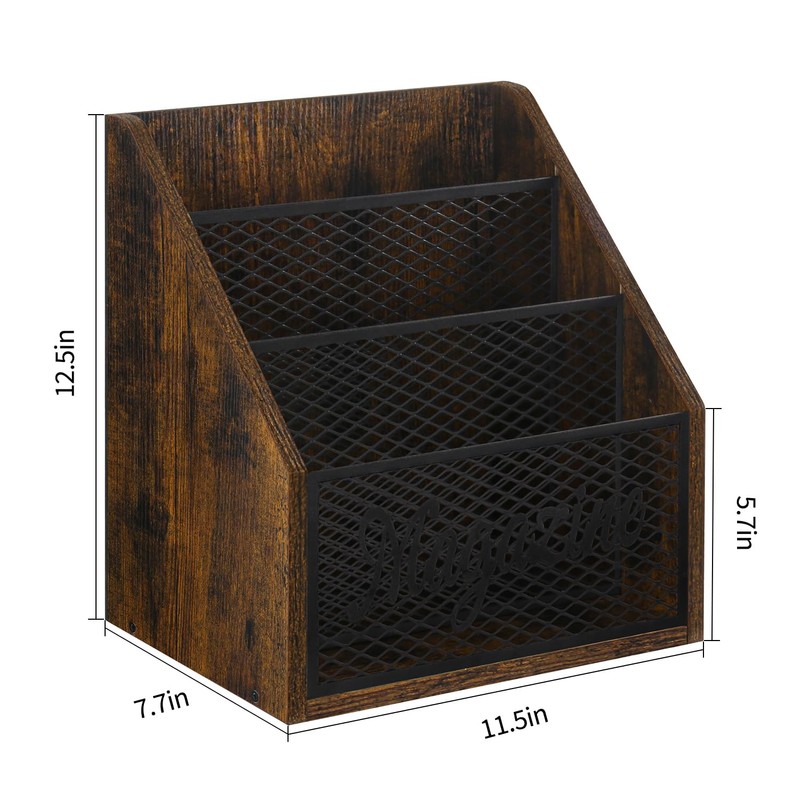 YINMIT Magazine Holder, Stepped 3 Tier Magazine Rack Floor, Magazine