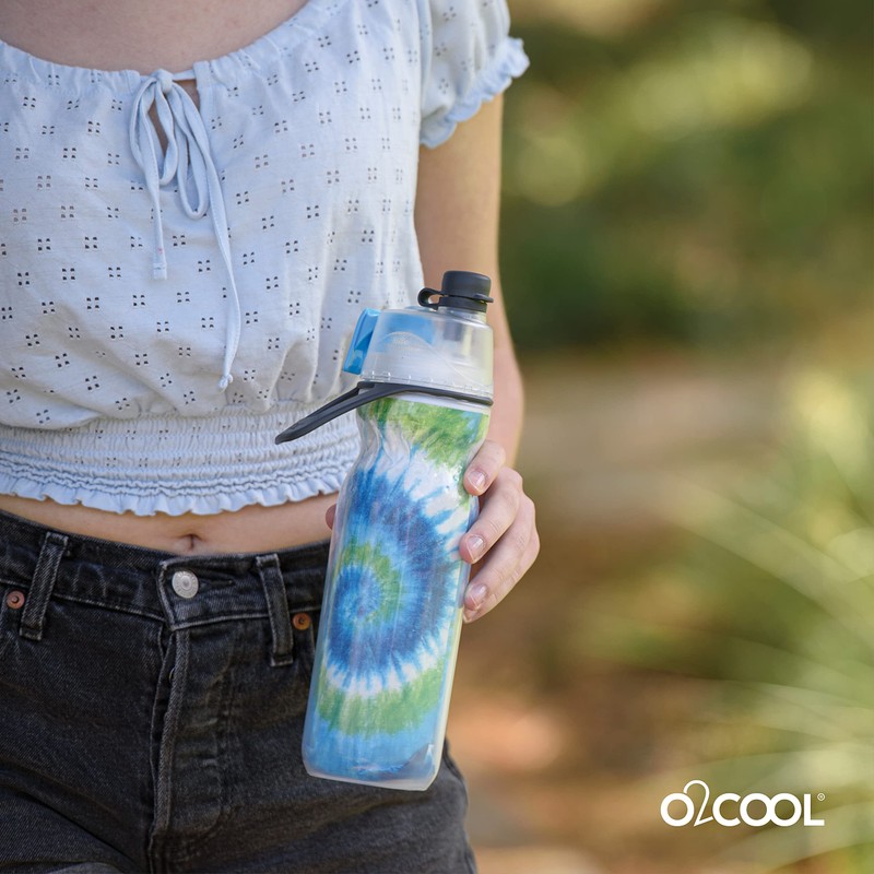 O2COOL Mist 'N Sip Misting Water Bottle 2-in-1 Mist And