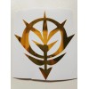 Mobile Suit Bandai Gundam Zeon Emblem Logo Gold Sticker Vinyl