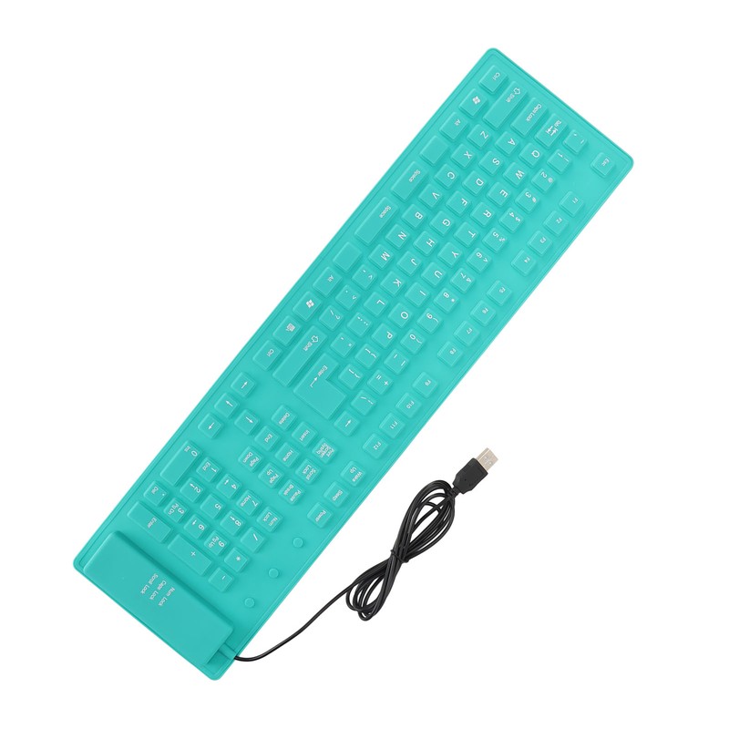 Foldable Silicone Keyboard 108 Keys Silicone Foldable USB Wired Waterproof