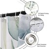 GCIREC Eucalyptus Leaf Shower Curtains, Sage Green Spring Botanical Watercolor