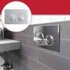 SPARES2GO Luxury Flush Plate Kit for Concealed Toilet Cistern Wall