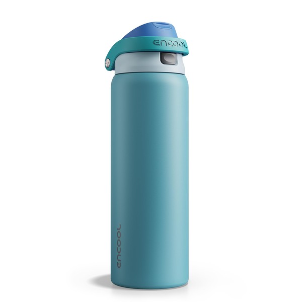Encool Insulated Stainless Steel Water Bottle with Straw - Leak