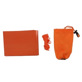 Emergency Tent 2 Person PE Aluminum Film Tear Resistant Waterproof Survival Shelter Outdoor Emergency Shelter Orange Tent with Storage Bag
