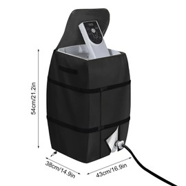 Hot Tub Cover,Spa Heater Pump Cover Waterproof Dustproof Insulated Pump Cover with Zipper Opening Lazy Spa Thermal Cover Accessories Hot Tub For Outdoor Travel Bathtub Pools Inflatable Bathtubs(Black)