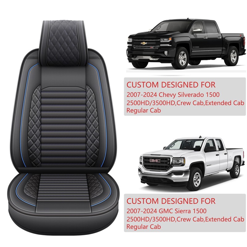 JOJOBAY Chevy Silverado Seat Covers,GMC Sierra Seat Covers,Custom Fit 2007-2024