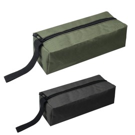 2 Tool Sets with Thick Zipper, Multi-Purpose Tool Bag, Waterproof and Moistureproof Tool Bag, Tool Bag (Black, Green)