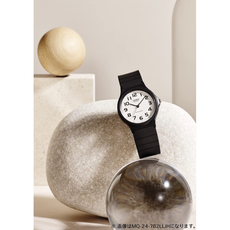 Casio Collection Standard Analog Wristwatch MQ-24 Series, Black/White (low/date), Newest
