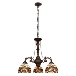 Chloe Lighting Serenity Victorian-Style 3-Light Dark Bronze Finish Mini Chandelier 24" Wide