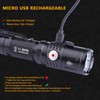 soonfire MX65 Tactical Flashlight 1060 Lumens Built-in a Fast Charging