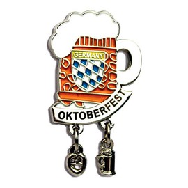 Metal Enamel Beer Mug Themed German Hat Pins, A Must Have Oktoberfest Accessories For a Bavarian Spirit, Perfect for an Oktoberfest Costume | By Oktoberfest Haus