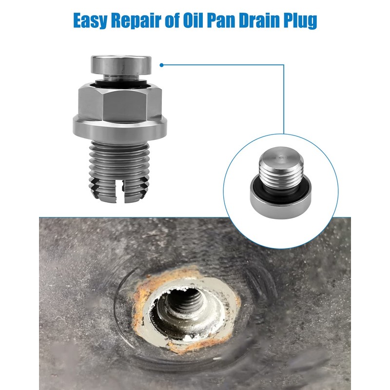 TIKSCIENCE M14.1-1.5 x 15mm Oil Drain Plug Oversize Piggyback, Stainless