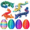 4PCS 3D Printed Dragon Eggs with Dragon Inside, Mini Mystery