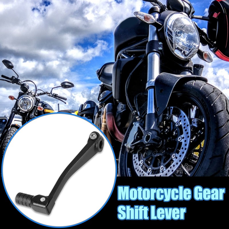 Motoforti Universal Aluminum Alloy Motorcycle Folding Gear Shift Lever Black
