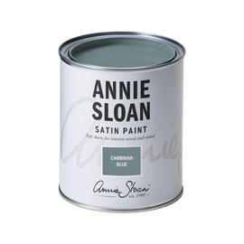 Annie Sloan Satin Paint (Cambrian Blue, 25 Fl Oz/750 mL). Soft sheen for interior wood and metal. Self-leveling, all-in-one paint with no wax or lacquer required.