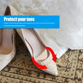 Mobestech 6pairs Toe Protection Pad Heel Pads Cracked Heel Repair Shoe Head Cushion Thicken Insoles Comfortable Inserts for Shoes