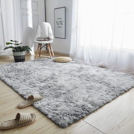 Rug, Carpet, Non-Slip, Washable, Antibacterial, Soft and Comfortable Flannel, Rectangular, 47.2 x 63 in. (120 x 160 cm), Foldable, Gray