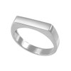 Stackable 925 Sterling Silver Custom Engravable Flat Top Signet Ring