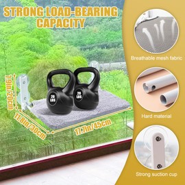 Lighterday Katzen Hängematte mit Starken Saugnäpfen Faltbare Katzenhängematte Katzen Hängematte,Waschbare Doppelseitige Katzen Fensterliege,Katzenbett Fenster für Katzen Schlafplatz (Grau, S)