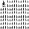 Juibao 100x Cone Spikes Studs with Screwbacks Punk Rivets, Double