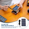 sourcing map 5V 2W 0.4A Mini Solar Panels, 3.2m Wire