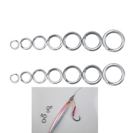 50pcs/100pcs Split Rings, Stainless Steel Fishing Tackle Bait Double Circle Split Ring Connector(10# 50pcs)
