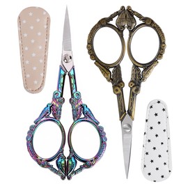 GLEXAL Crochet Scissors –Professional Grade Shears for sewing,Craft, Artwork, Crochet,trimming,Needlework,Yarn, Handicraft DIY Tool,Thread,Beauty Hair,4.5in