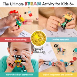 The Off bits Jumbo Kit Build Your Own Robot Toy, Educational Montessori Play Kit, Stem Building Toys Kids Nuts and Bolts Set for Family and Group Play, Engineering Kit for Kids Ages 6 7 8 9+