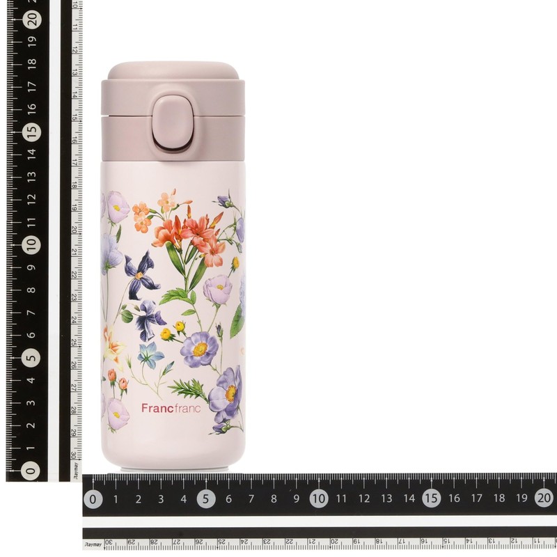 Francfranc One Touch Stainless Steel Bottle, 11.8 fl oz (350