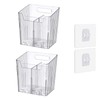 FloralGrace 2-Piece Acrylic Organiser, Clear Makeup Container, Stackable Organiser Baskets