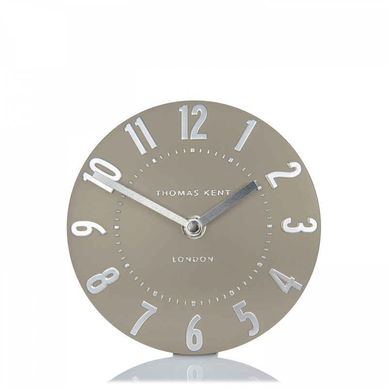 Thomas Kent Mocha 6" Mulberry Mantel Clock with Quartz Movement