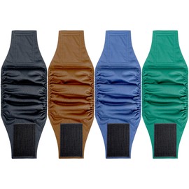 Pilviset Reusable Dog Diapers Male 4Pack, Leakproof Pet Soft Dog Belly Band Wraps, High Absorbency Male Dog Diaper, Wider Washable Belly Band for Doggy Incontinence and Puppy Training S