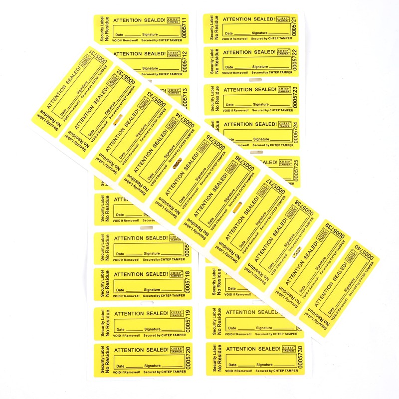 100PCS Chtep Tamper Tamper Evident Stickers, No ResidueTamper,Evident Security Warranty