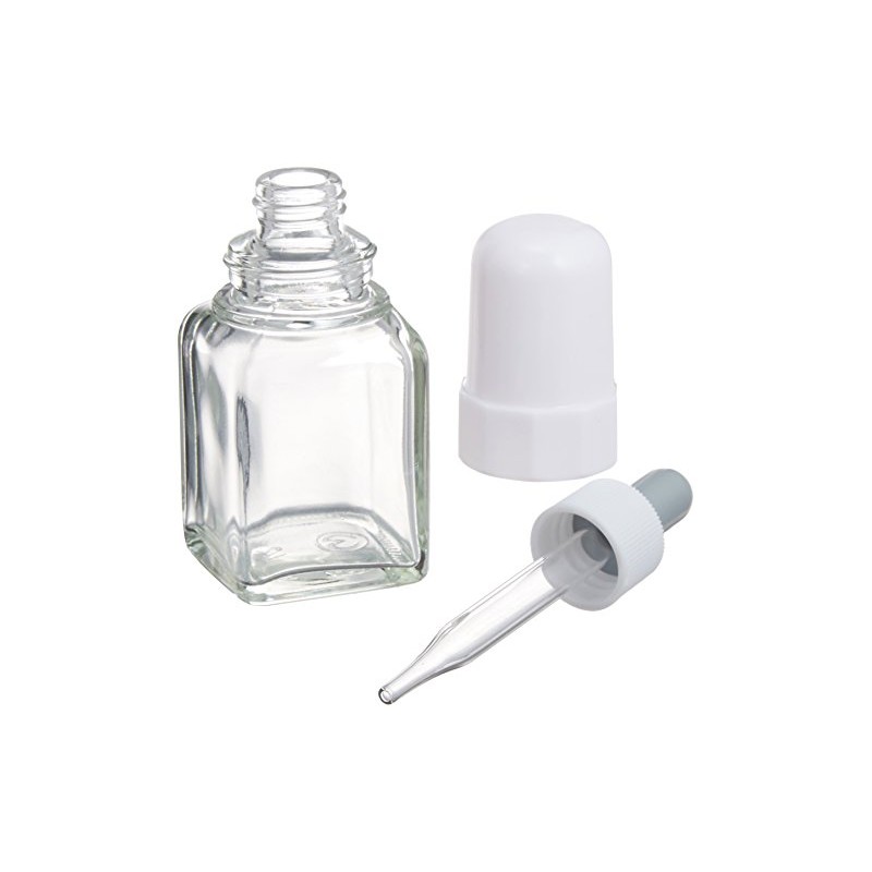 Maruem 5-134-04 Square Dropper Bottle, 2.0 fl oz (60 ml),