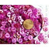12 Diminutive Hot Pink Mother of Pearl Buttons ~ under