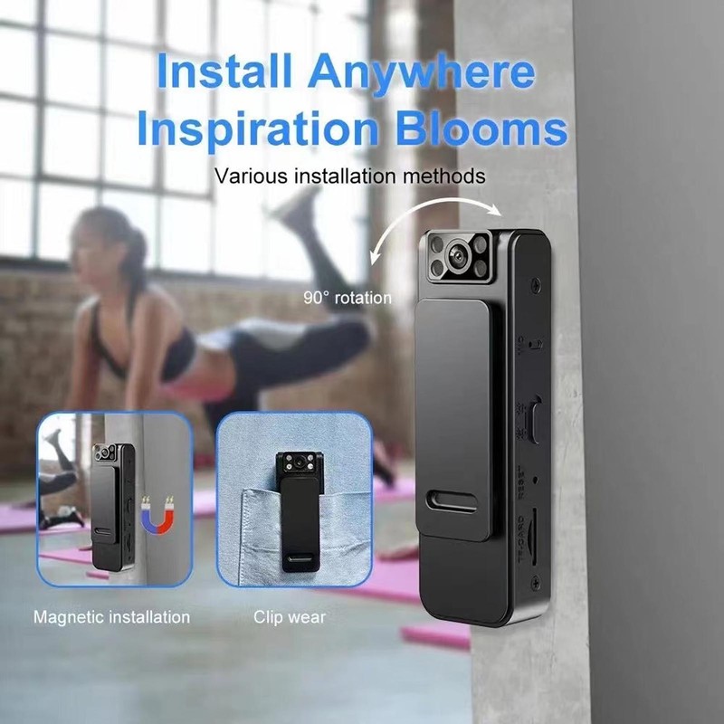 Small Body Cam 1080P HD Mini Portable Wearable for Law