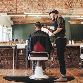 Salon Mat Salon Floor Mat Salon Chair Mat 3ft.×5ft. Salon&Barber Shop Anti -Fatigue Floor Mat Semi Circle-5/8 in. Thick