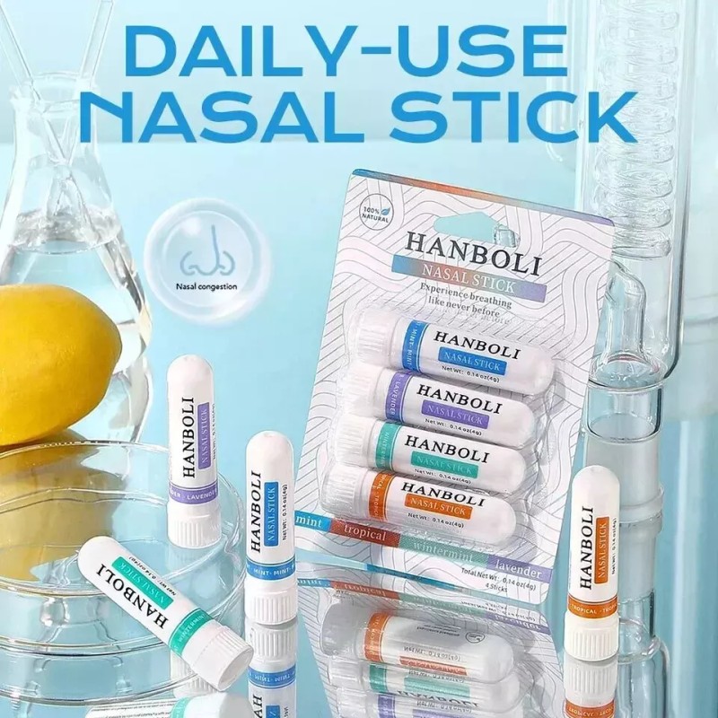 HANBOLI New Nasal Stick Pack OF 8 Enhance Breathing +